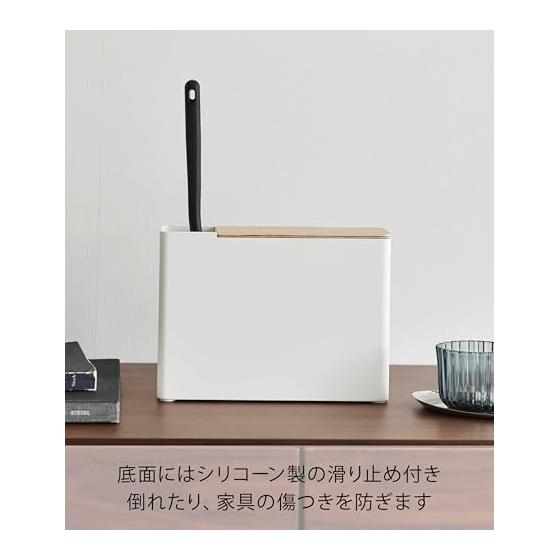 Yamazaki Jitsugyo Handy Wiper Stand with Replacement Mop Holder Natural W23.1 x D7.2 x H16.7cm RIN Replacement Mop Holds 6 Pieces 1837