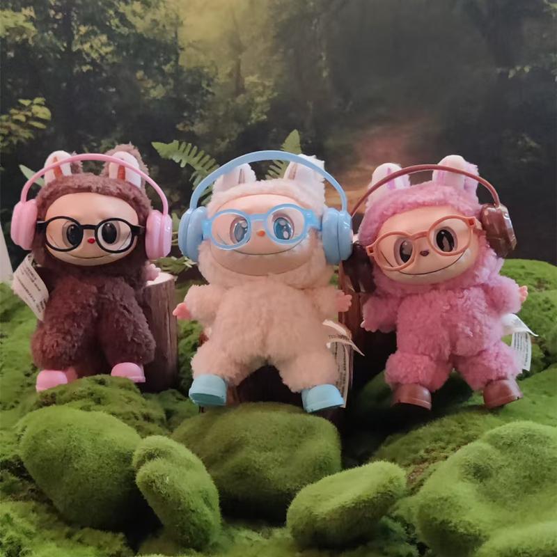 For Labubu Headphones, Shoes and Glasses Set 17cm V2 V3 Plush Doll DIY Decoration Accessories Cute Children's Birthday Gift Toys