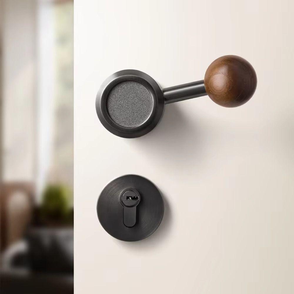 Black Walnut Vintage Door Lock Creative Design Security Door Bar  Interior Door