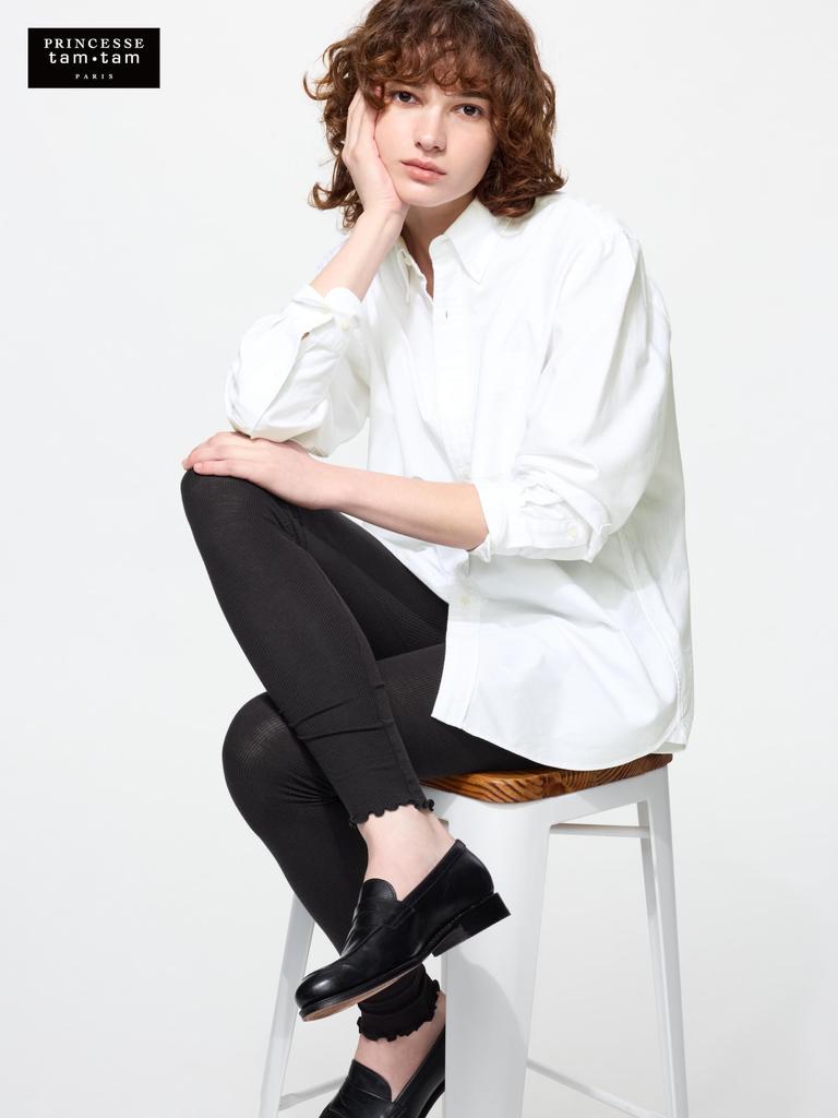 Uniqlo Japan Ultra Warm Heattech Cashmere Blend Ribbed Leggings