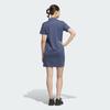 Adidas Casual Breathable Comfort Collar Short Sleeve Dress Women Dress Ink-Blue JD5254