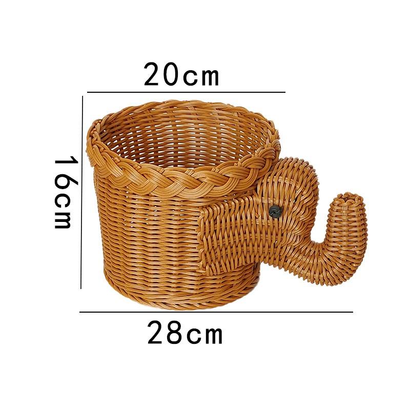 Cartoon Animal Shape Plastic Storage Basket Fruit Snacks Remote Controls Kitchen Decor