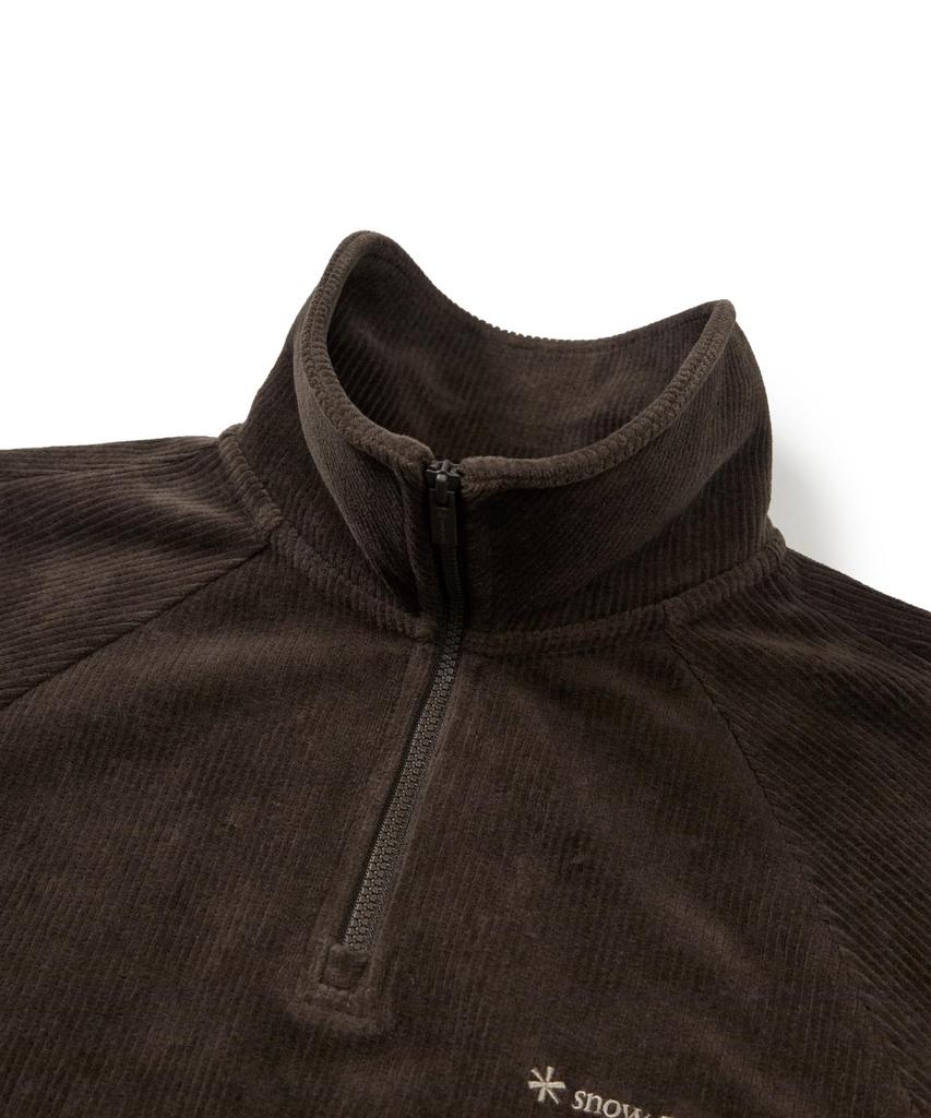 Snow Peak Corduroy Half Zip Sweatshirt Light Size for Men and Women Women's GS-S25WWFZT71, Beige, L,