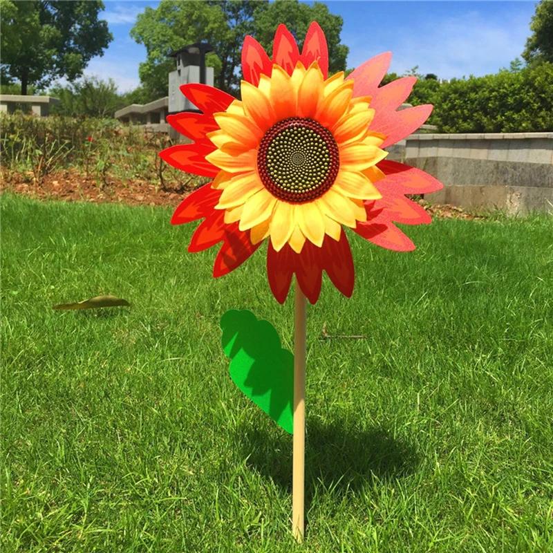 Bunte Sonnenblume Windmühle Windturbine Garten Hof Dekor Für Rasen Gartenparty Dekoration Outdoor Camping Picknick