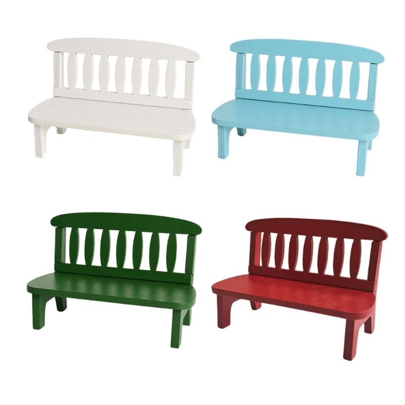 Wooden Chair Model Figure Miniature Furniture for Children Imaginative Pretend Play Game And Doll House Scene Arrangement