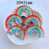 10Pcs New Cute Mini Shiny Rainbow Resin Series Flat Back Cabochons Scrapbooking DIY Jewelry Craft Decoration Accessories
