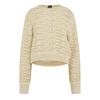 Womens/Ladies Knitted Ribbed Collar Long-Sleeved Sweater Top
