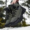 Winter Warm Boots Mens Climbing Sneakers 2025 Plush High Top Shoes Ankle Boots Lace-up Outdoor Non-slip Hiking Boot