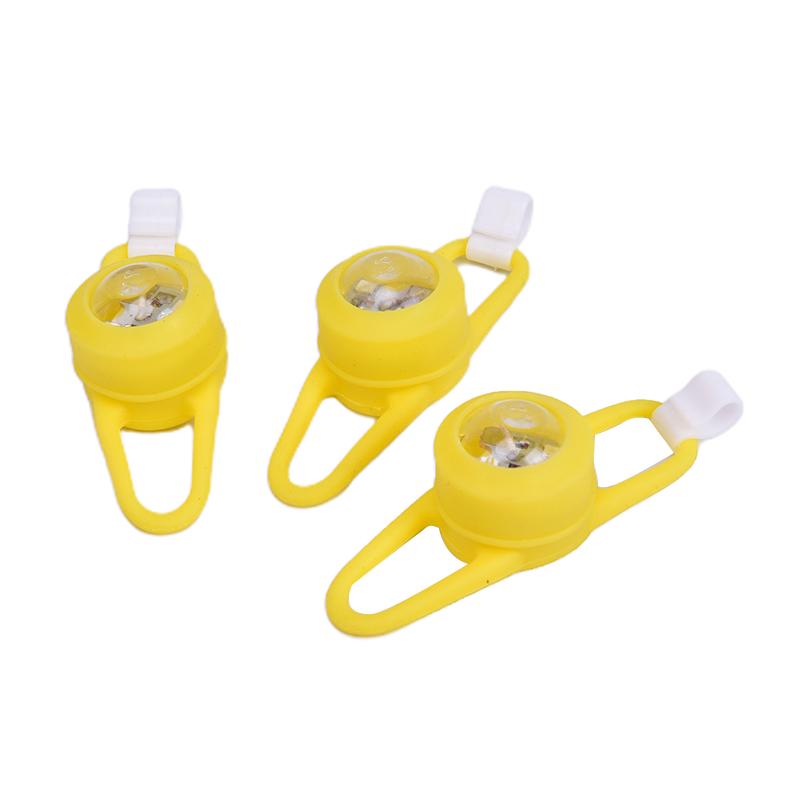 Bunte Fahrrad kleine gelbe LED-Ringlichter Fahrradklingel Rennradzubehör