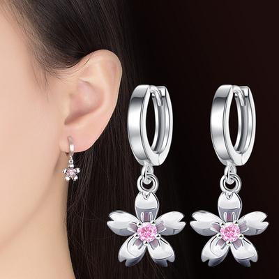Neuer Modedesigner Kristall Stecker Ohrring Süßes Statement Blume Ohrhänger Für Damen 's Party Schmuck Mädchen 's Trend Schmuck