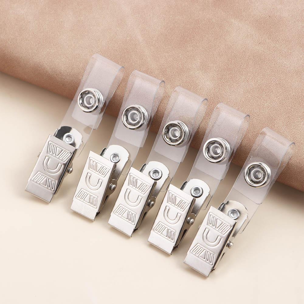 Holder Metal Stainless steel ID Card Clips Card Clip Holders Badge Reel Clips Badge Holder Clip