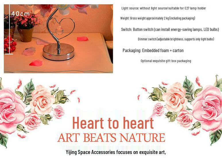 Elegante Europäische Feder Tischlampe - Gemütliches LED Nachttischlicht für Schlafzimmer & Hochzeiten