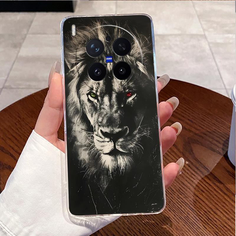 Green Fluffy Cartoon Rabbit Pattern Phone Case For Vivo X300 Pro Transparent TPU Soft Cover Shockproof Couple Protective Shell