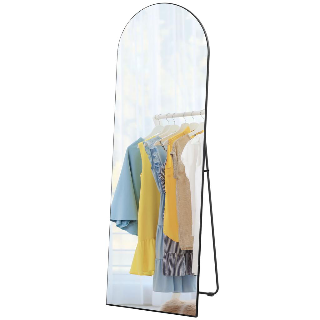 150cm Arched Full Length Mirror - Black