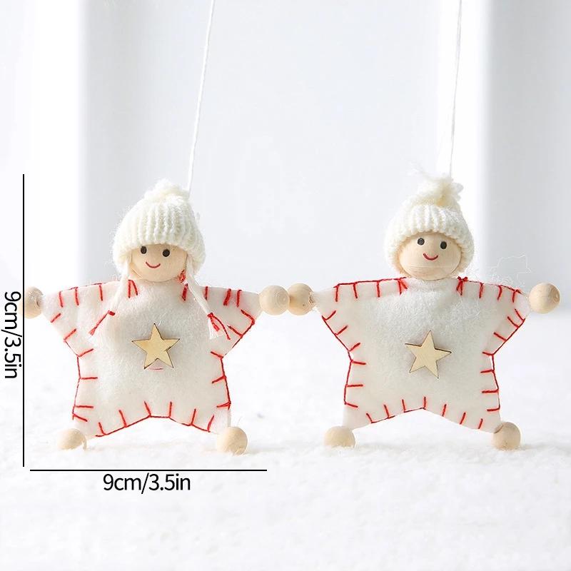 Christmas Tree Ornaments New Year Gifts for Couple Ornaments Santa Claus Star Pendant 2026 Christmas Party Hanging Decoration