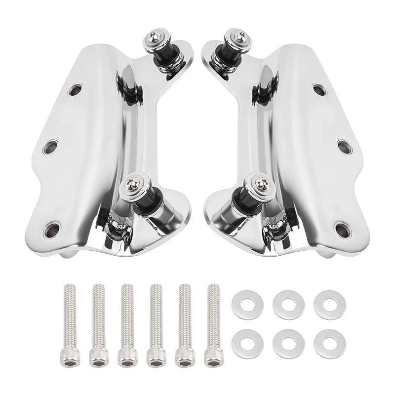 Black Motorcycles Detachable 4 Point Docking Hardware Kit Chrome For Harley Touring Street Glide Road King Electra Glide 2009-up