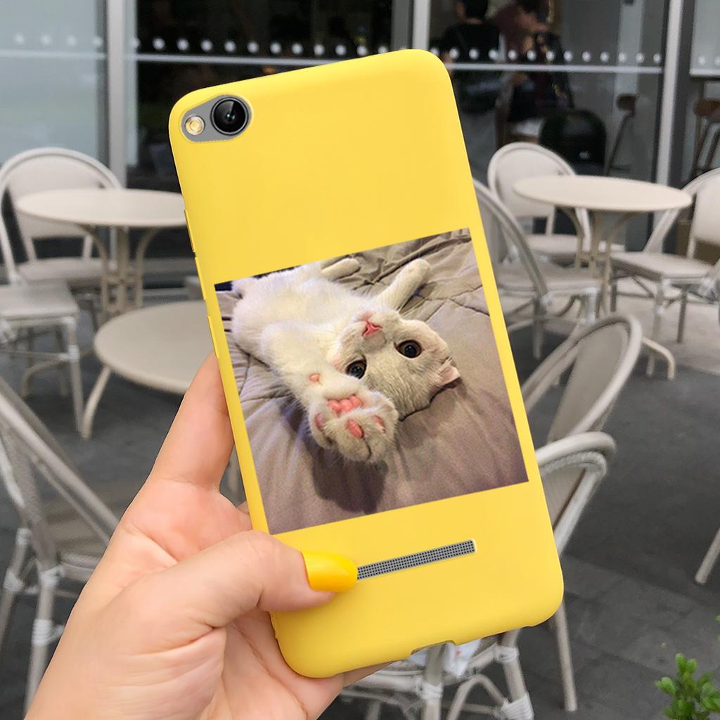 Phone Case For Xiaomi Redmi 4A 5A 6A 7A Case Lovely Cartoon Silicone Cover Candy Color Soft Funda For Redmi 4a 5 a 6a 7a Coque
