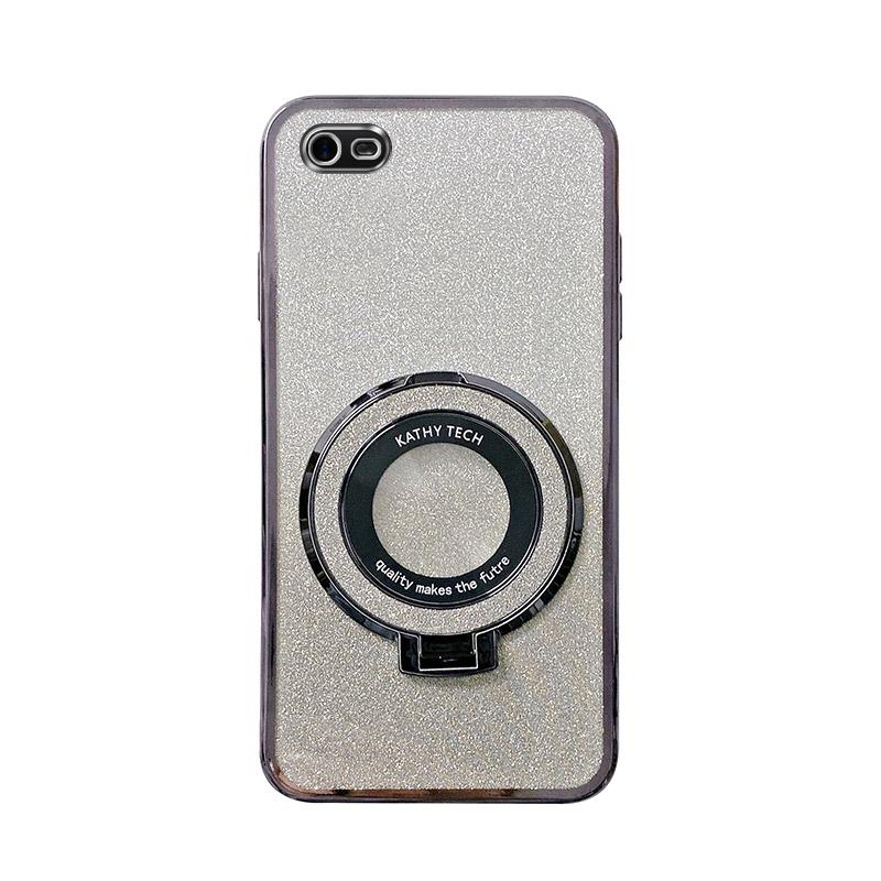Electroplated Glitter Case For OPPO A1K A5 A7 A8 A9 A11X A12 A15 A17 A32 A36 A38 Magnetic Suction Bracket Soft TPU Back Cover