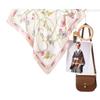 Elegant Blue Silk Square Scarf: Fashionable, Versatile Decoration for Hair, Neck, or Bag