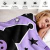 Purple Kuromi Throw Flannel Fleece Blanket Soft Warm Fluffy Cute Sofa Bed Cover Office Nap Shawl Lightweight Blanket Girl Gift