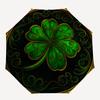Four-Leaf Clover Good Luck Charm DecorUmbrella, Portable 3-Fold Compact Umbrella for Men & Women Gift