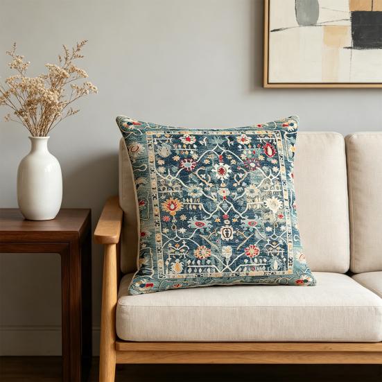 Boho Throw Pillow Covers, 18 x 18 Inch Bohemia Ethnic Style Cushion Case, Decorative Pillowcase for Sofa Couch