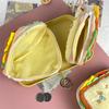 Creative Cartoon Sandwich Plush Coin Purse Fun Food Keychain For Kids Soft Storage