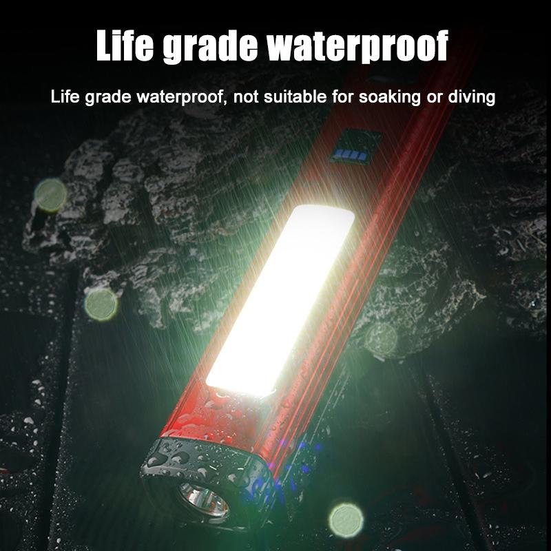 Mini Portable LED Pen Lamp COB Side Light Bottom Magnet Flashlight With Pen Clip Built-in Battery Type-C Rechargeable Work Torch