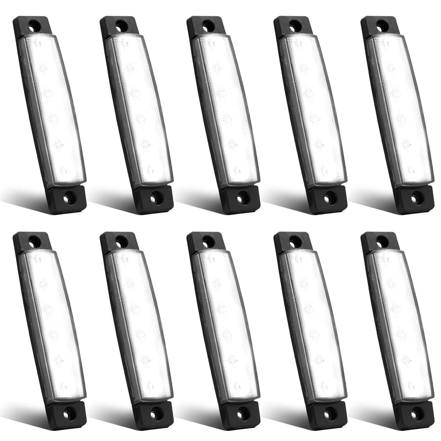 X-STYLE Side Marker Lamp, 24V, White, LED Marker Lights, 6 Rows for Car, 12V-24V белый