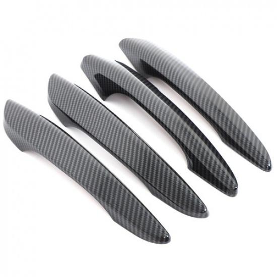 ABS Carbon Fiber Outer Door Handle Trim Cover For Mazda CX-30 -2024