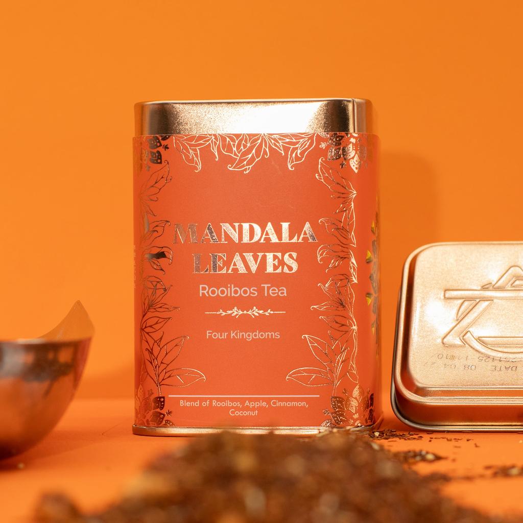 2x Four Kingdoms Caffeine-Free Rooibos Cinnamon Coconut Tea 50g