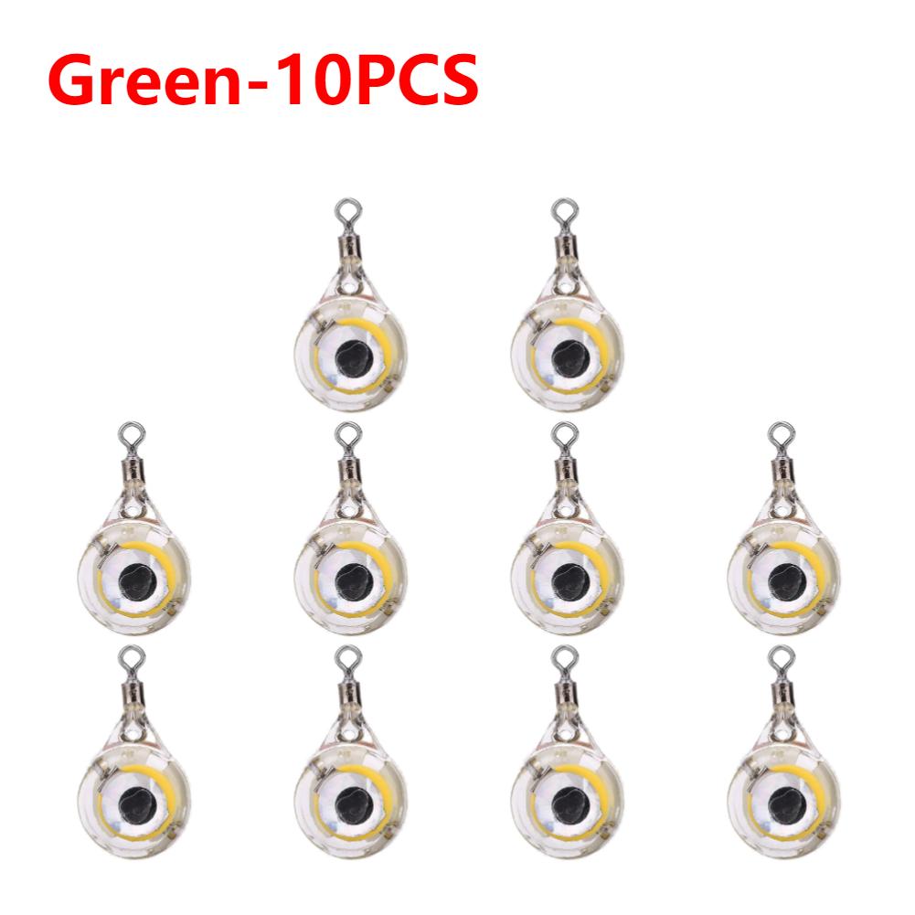 5-20PCS Mini Fishing Lure Light LED Deep Drop Underwater Eye Shape Fishing Squid Fishing Bait Luminous Lure for Attracting Fish