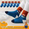 Boys' Thickened Terry Cotton Mid-Calf Socks - Warm Velvet for Winter and Autumn