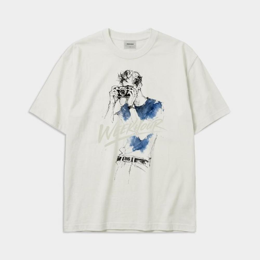 Weekhour T shirT Drawing arT Graphic Ivory IVORY/S