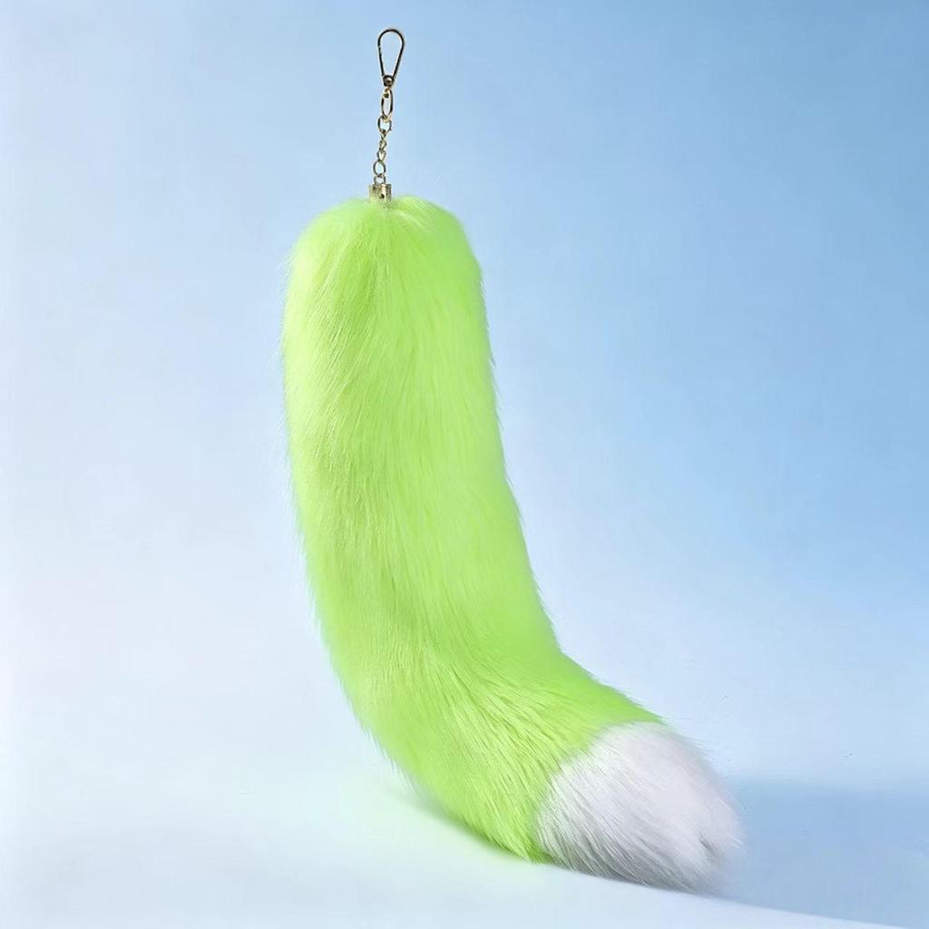 Faux Fur Fox Tail Bag Charm - Schoolbag & Car Keychain Accessory