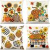 Autumn Harvest Sofa Pillow Pumpkin Decorative Cushion Small Animal Squirrel Print Cushion Cover Pillow Cover