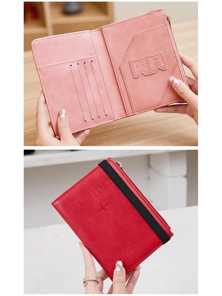 2024 Damen RFID Diebstahlsichere Reisepass-Tasche - Multifunktional, Schlicht, Einfarbig Reisehalter