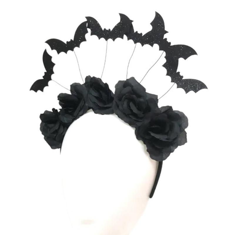 Unique Adult Bat Headwear With Glitter Headpieces For Halloween Fun Cosplay Costumes And Spooky Celebrations