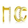 Fashion Exquisite Rhinestone Decor Ear Cuff Earring for Woman Ear Summer New Arrival Christmas Jewelry Gift