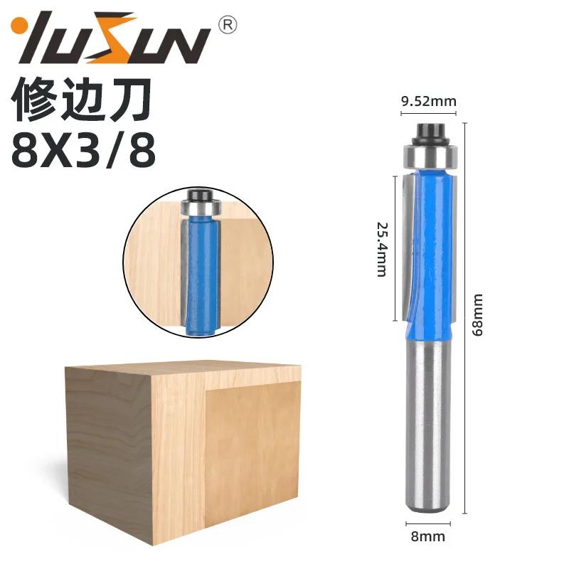 Cuțit drept cu două margini, 8mm, cu lagăr, aliaj, freză pentru prelucrarea lemnului, mașină de gravat, instrument de tăiere
