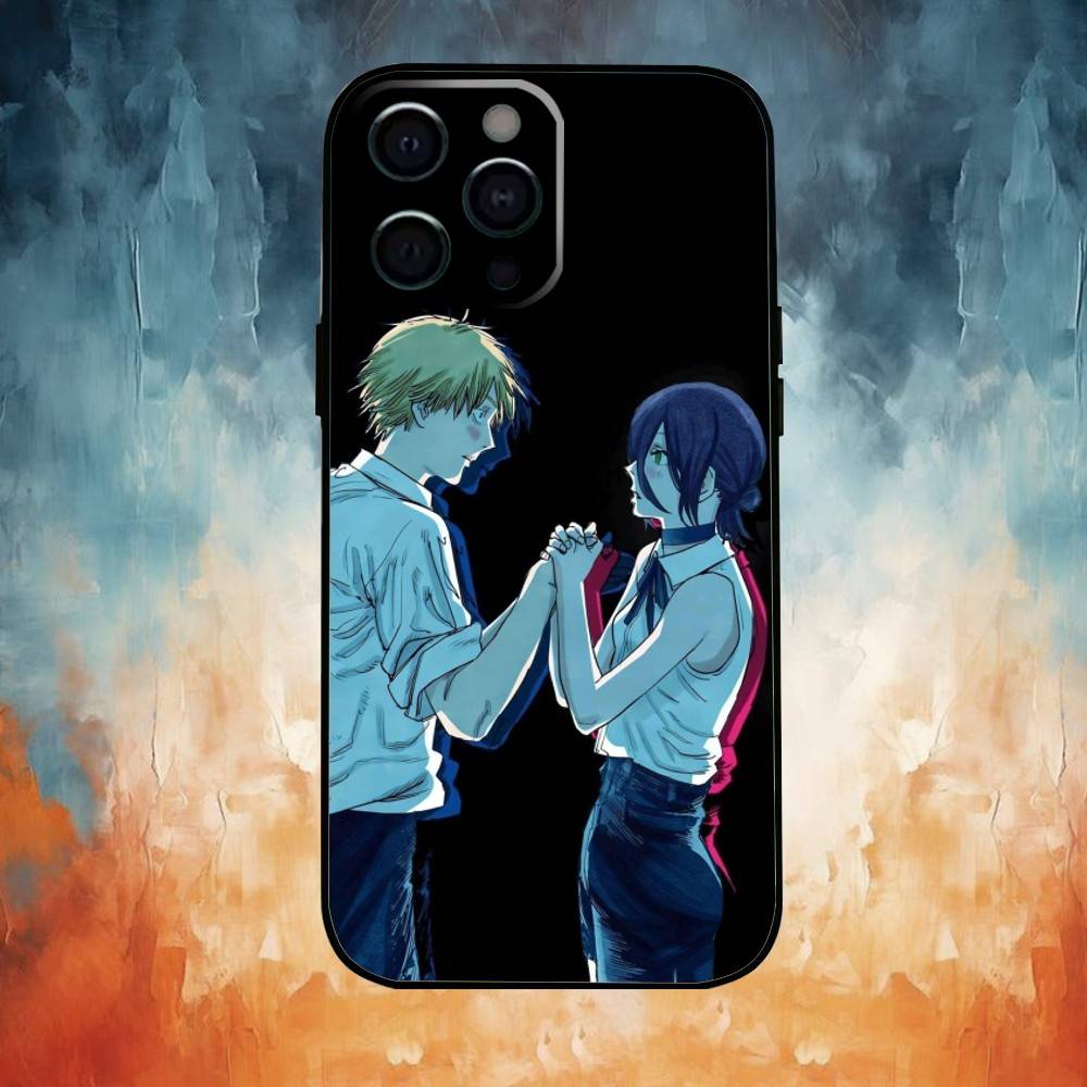 Custodia per Telefono C-Chainsaw Man R-Reze Arc Per iPhone17,16,15,14,13,12,11 Plus,Pro Max Copertura Nera Morbida