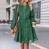 European and American Elegant Retro Lace Long Sleeve Dress - Multicolor Spring & Autumn Style