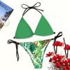European and American Sexy Swimsuit Strap Digital Printing Bikini Three-Point Beach Swimsuit