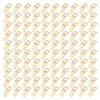 100pcs Brass Solderless Wire Connectors Male Spades Rings Crimps Electrical Supplies Brass Quick Disconnect Adapters Set