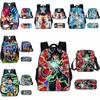 Dragon Ball Z Backpack Cartoon Oxford Fabric School Bag With Breathable Straps For Middle School Students