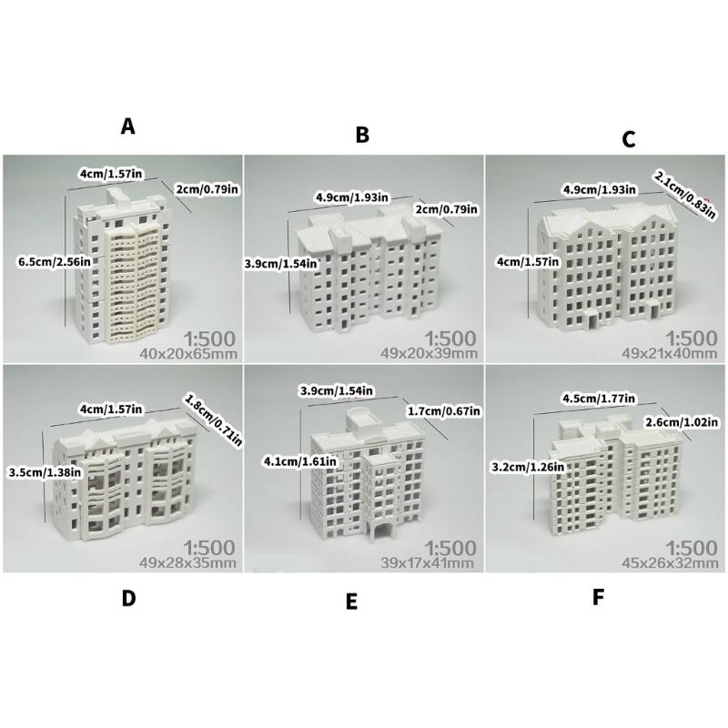 N Scale 1:500 Apartment Assembling Model Outland Realism Scene Miniature Architectural Model Assembled Model Sand Table