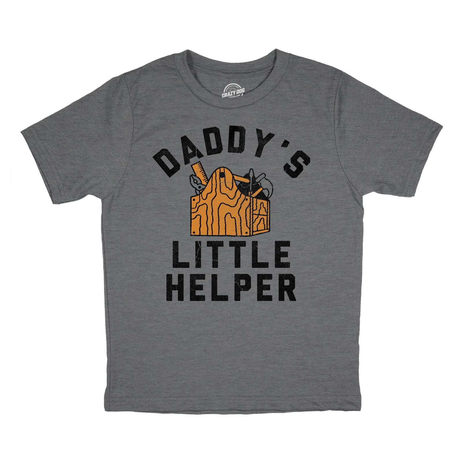 Toddler Funny T Shirts Daddys Little Helper Sarcastic Graphic Novelty Tee for XXXXL