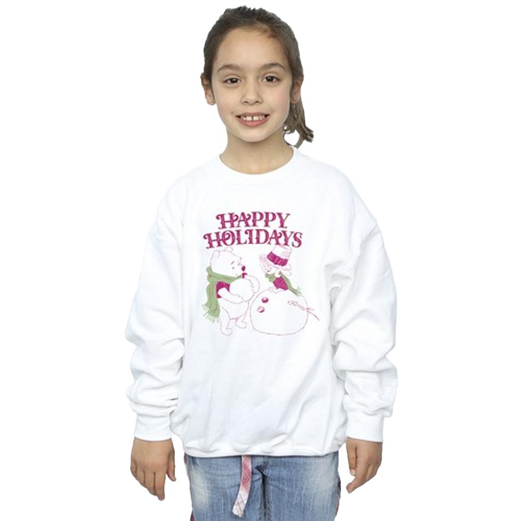 Winnie the Pooh Frohe Feiertage-Sweatshirt für Mädchen