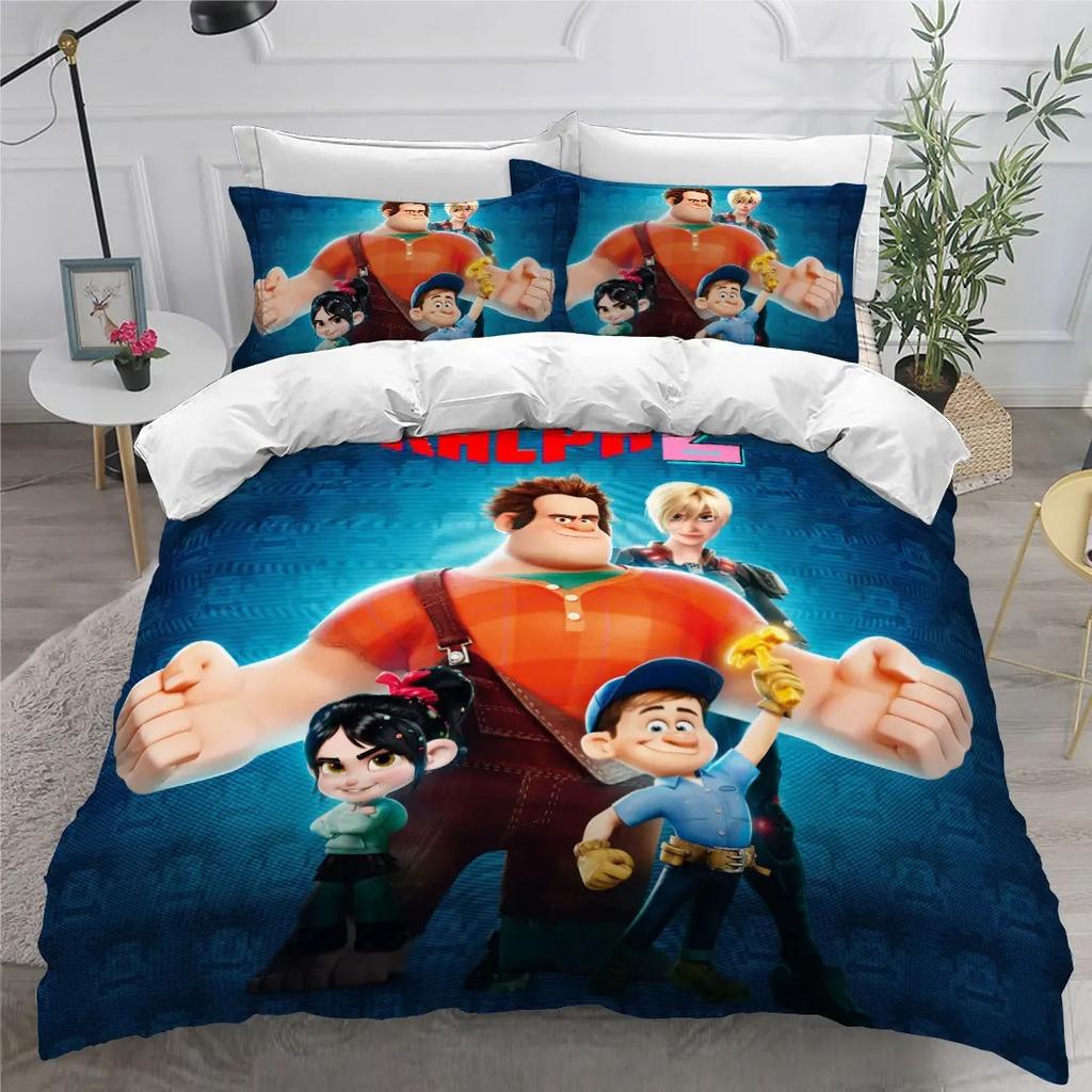 Wreck-It Ralph Quilt Pillowcase Duvet Cover Set Hd Comforter Cover For Kids Bedding Sets Bedclothes Bedroom Decor