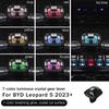 Central Control Replacement Style Crystal Gear Head For BYD Leopard 5 2025+ Lighting Crystal Gear Head Interior Auto Accessories